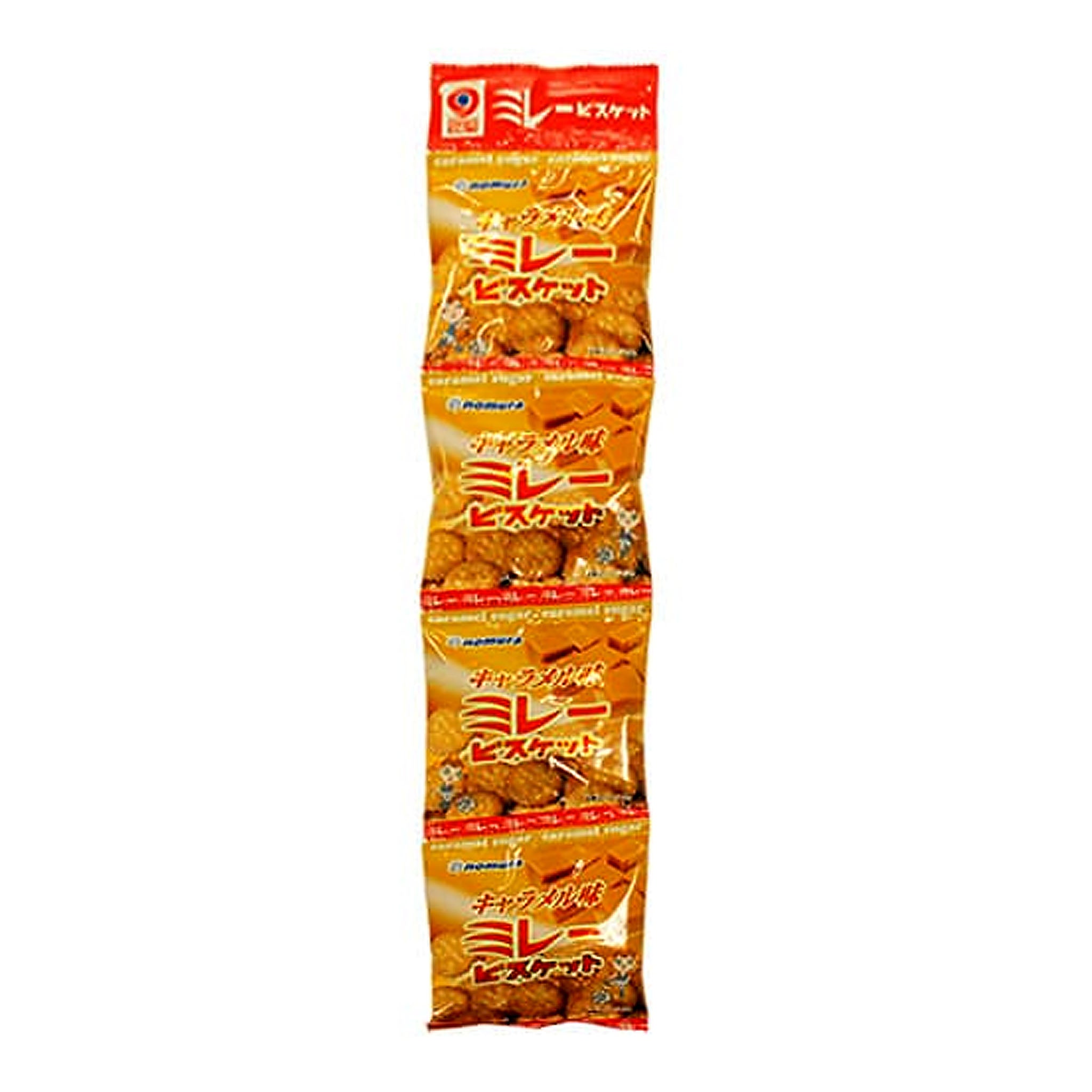 Nomura Irimame 4-Packs Millet Biscuit Caramel Flavor